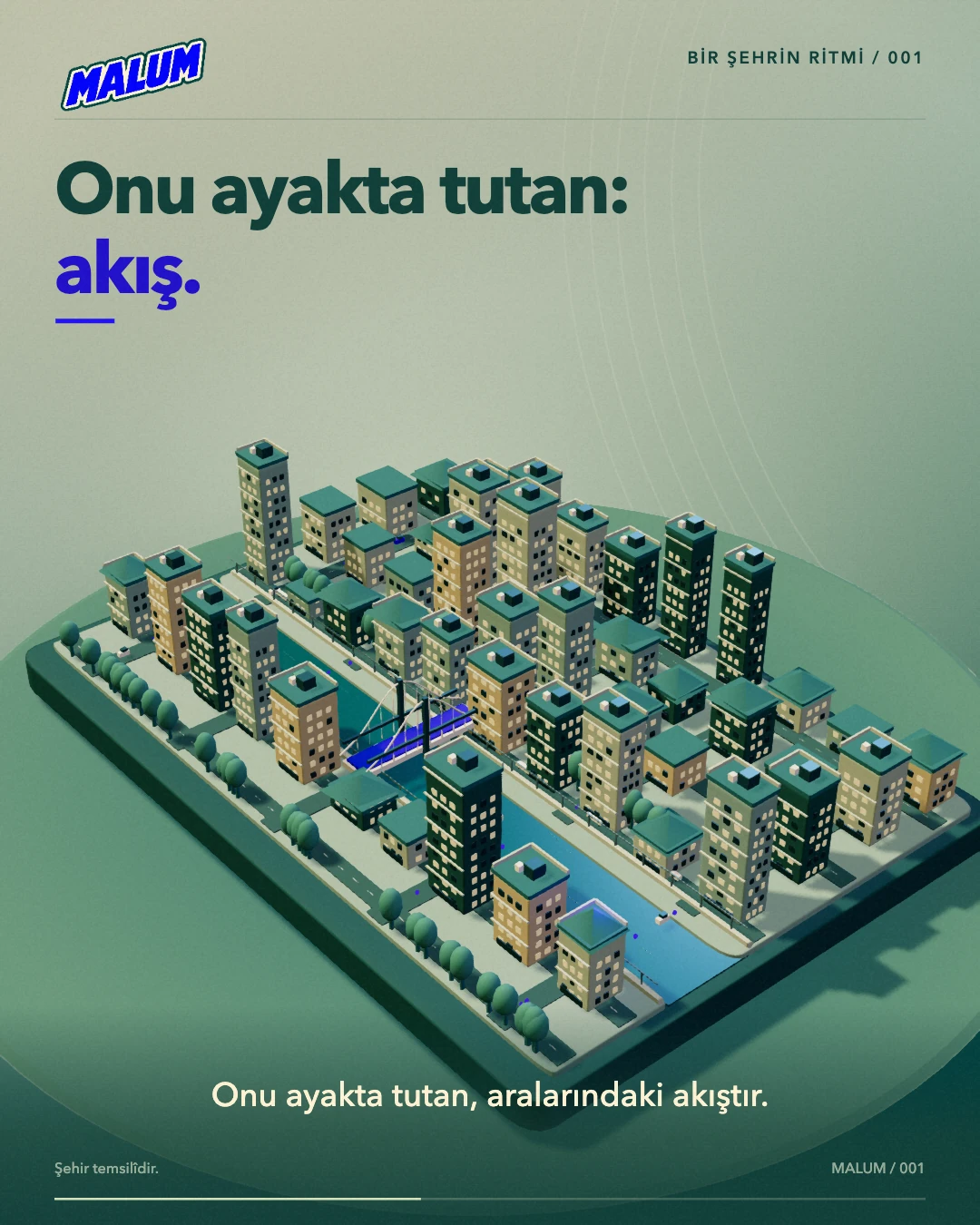 Işıklarla örülü minyatür şehir